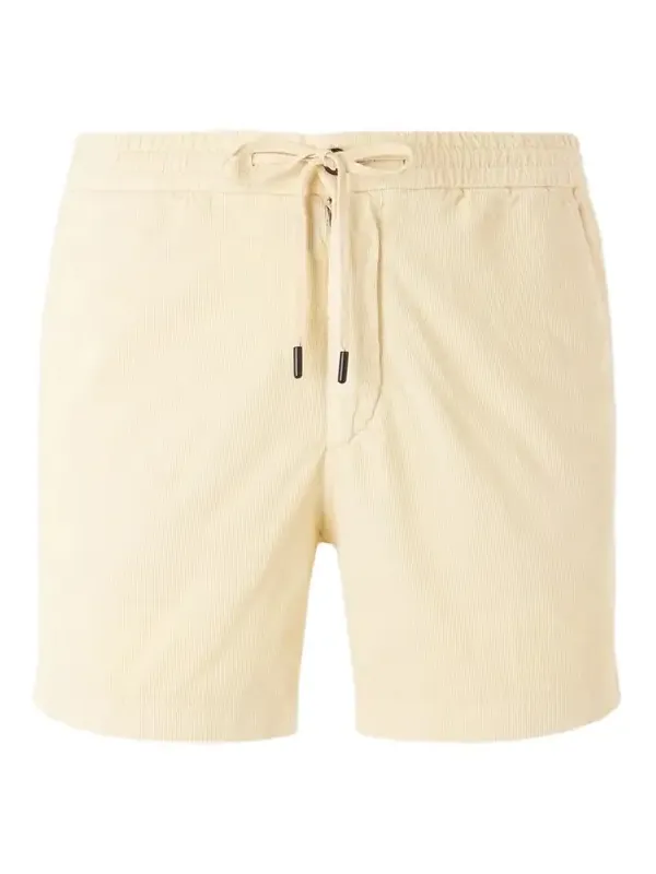 Straight-Leg Cotton-Corduroy Drawstring Shorts - Men Straight-Leg Cotton-Corduroy Drawstring Shorts - Men