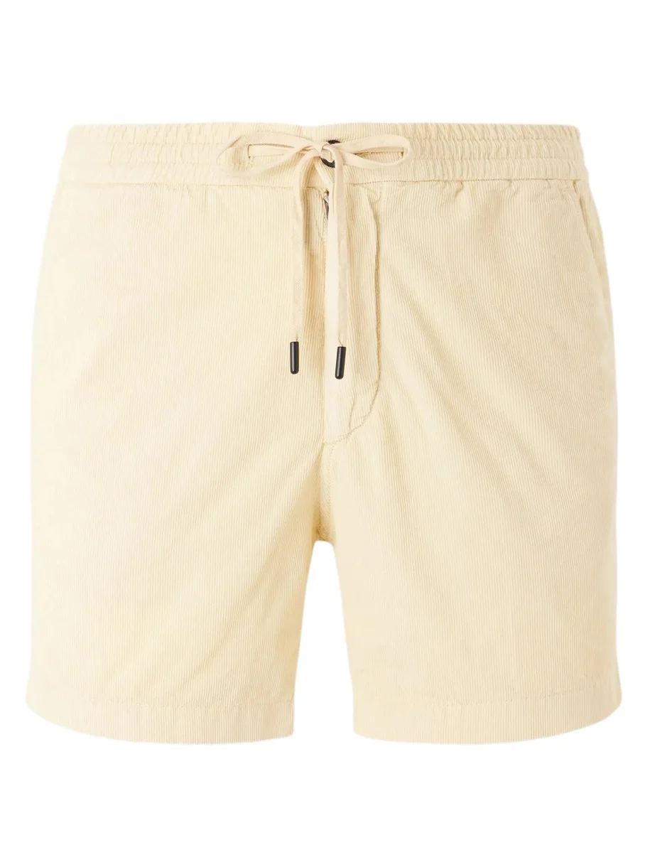 Straight-Leg Cotton-Corduroy Drawstring Shorts - Men Straight-Leg Cotton-Corduroy Drawstring Shorts - Men