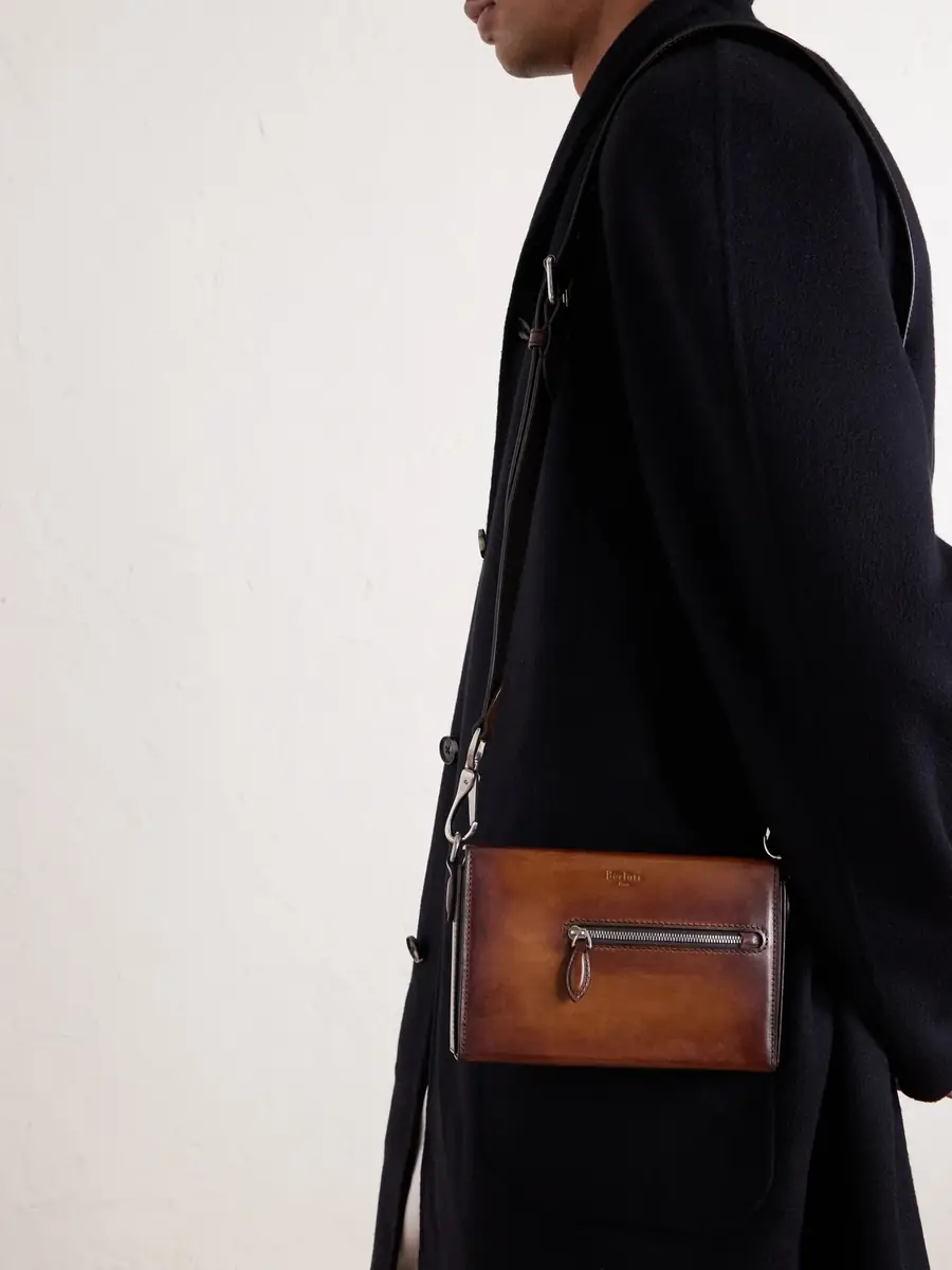 Berluti Jour de Poche Venezia Leather Messenger Bag - Men | Thumbnail 3