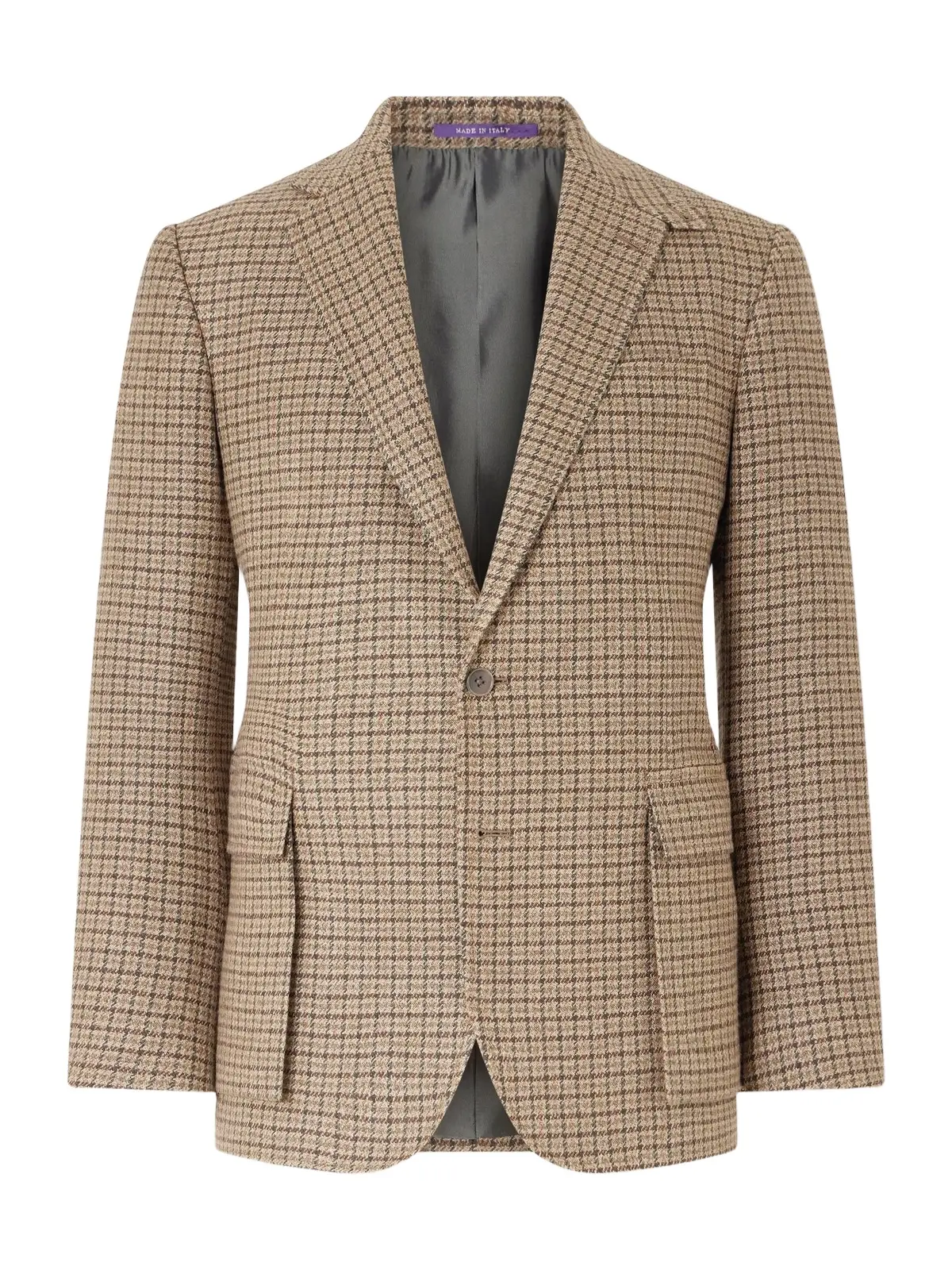 Kent Suede-Trimmed Checked Linen and Wool-Blend Blazer - Men Kent Suede-Trimmed Checked Linen and Wool-Blend Blazer - Men