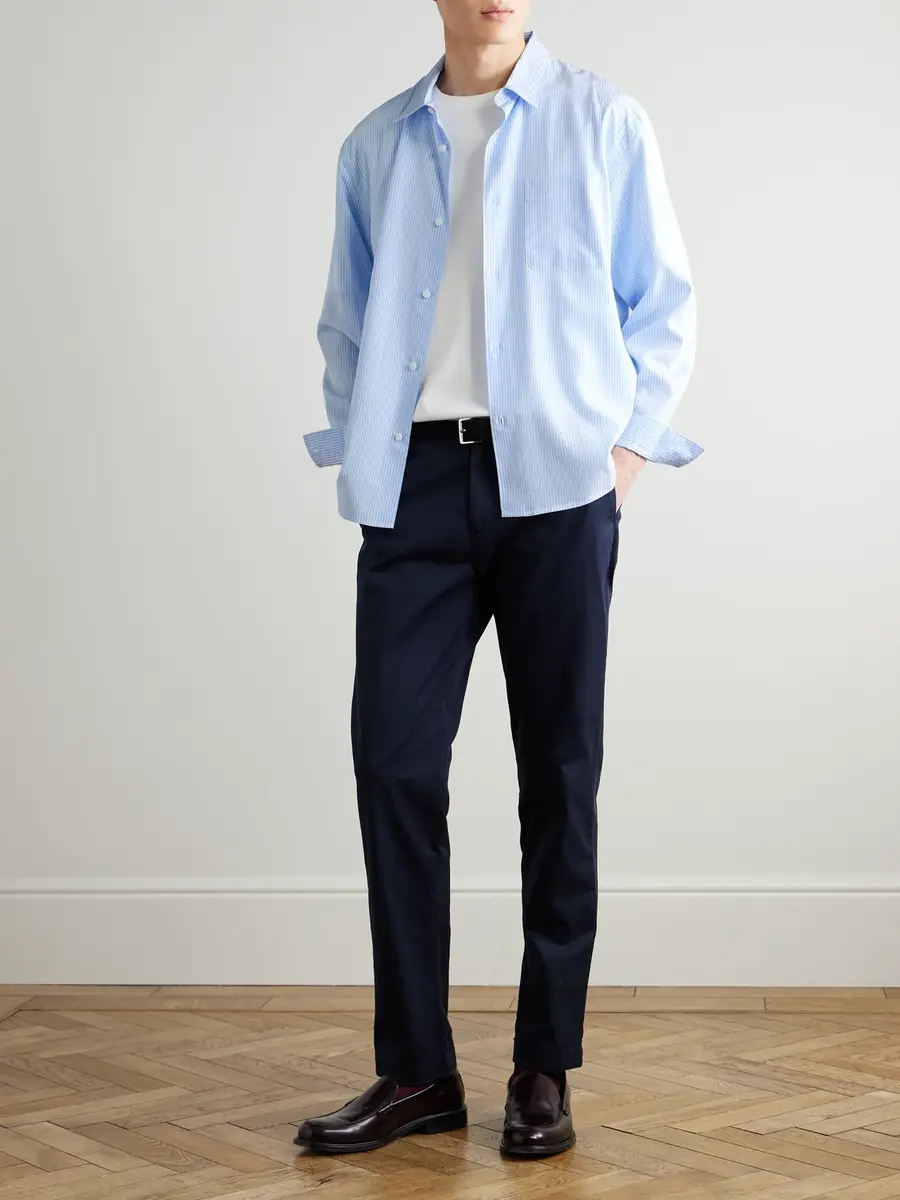Frame Relaxed Striped Lyocell Shirt - Men | Thumbnail 2
