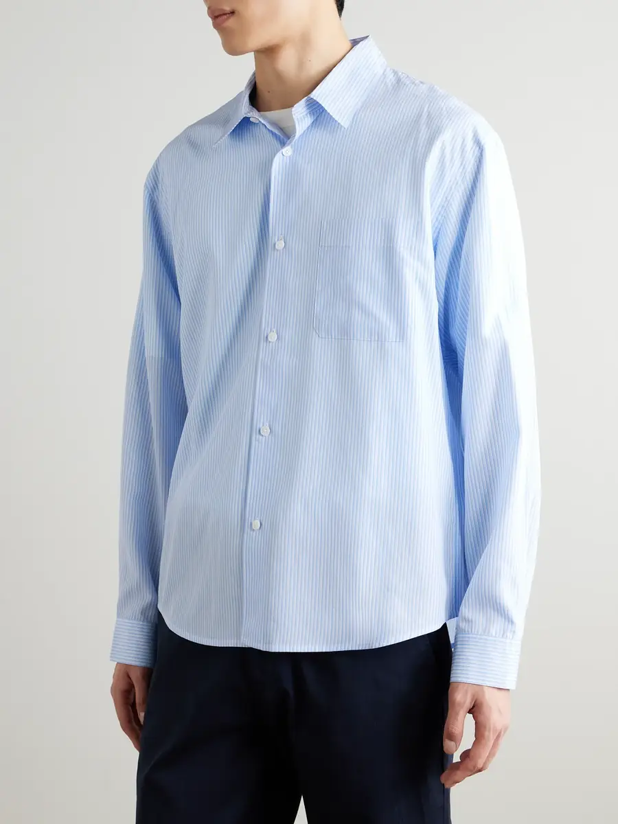 Frame Relaxed Striped Lyocell Shirt - Men | Thumbnail 3