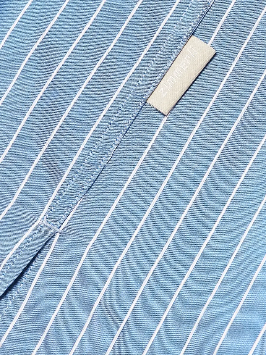 Zimmerli Camp-Collar Striped Woven Pyjama Set - Men | Thumbnail 5