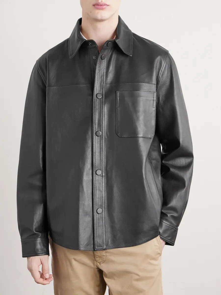 Slowear Leather Overshirt - Men | Thumbnail 3 Slowear Leather Overshirt - Men | Thumbnail 3