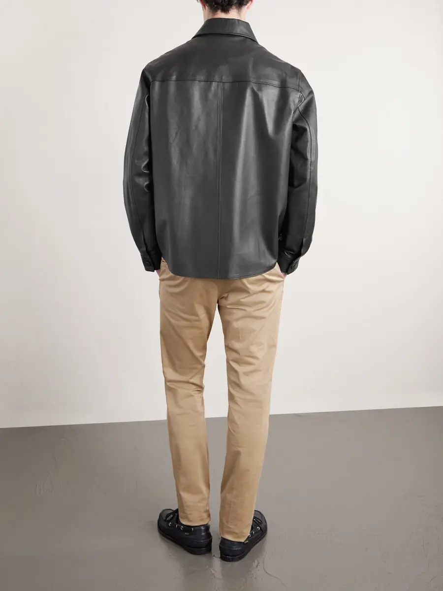 Slowear Leather Overshirt - Men | Thumbnail 4 Slowear Leather Overshirt - Men | Thumbnail 4