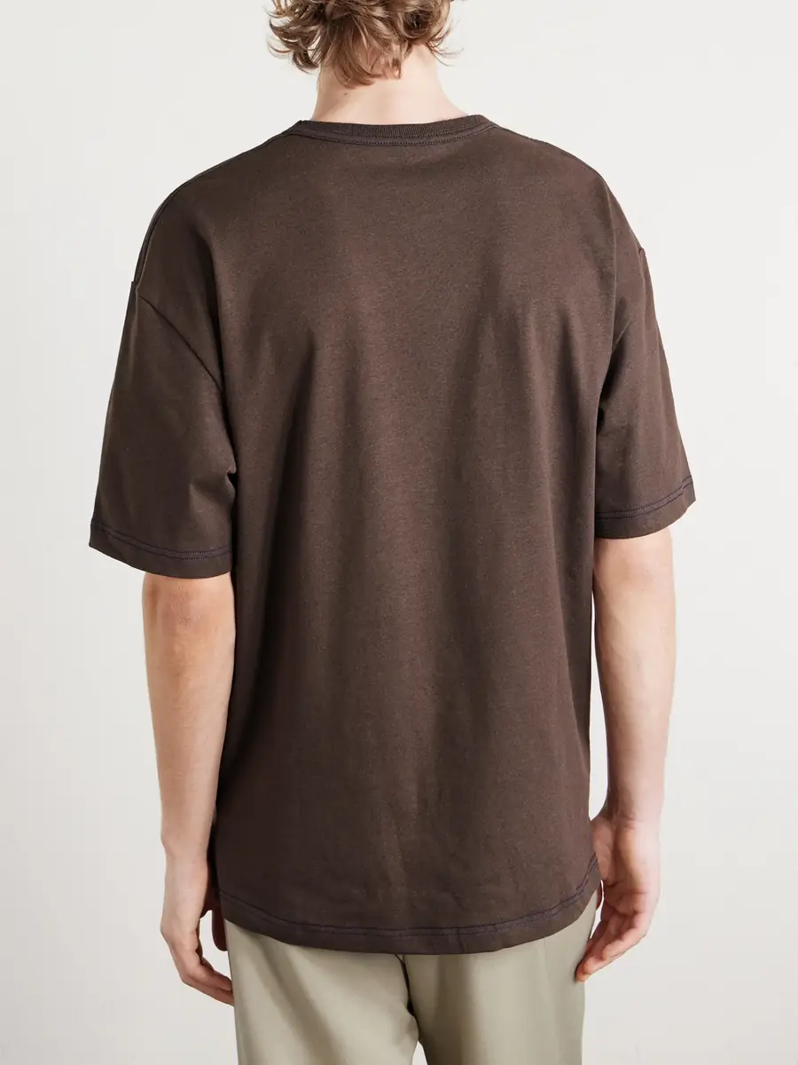 Lemaire Cotton and Linen-Blend Jersey T-Shirt - Men | Thumbnail 4