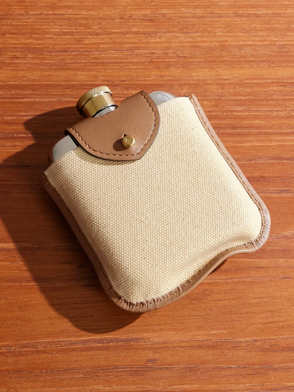 Ralph Lauren Home Garrett Silver- and Gold-Tone Flask with Leather and Canvas Case - Men