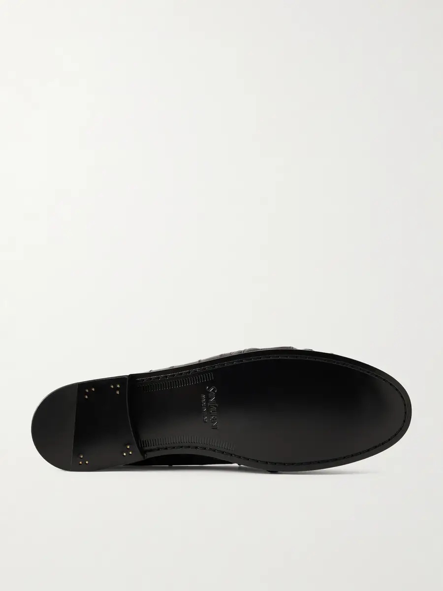 Saint Laurent Le Loafer Logo-Embellished Eel Mules - Men | Thumbnail 3 Saint Laurent Le Loafer Logo-Embellished Eel Mules - Men | Thumbnail 3