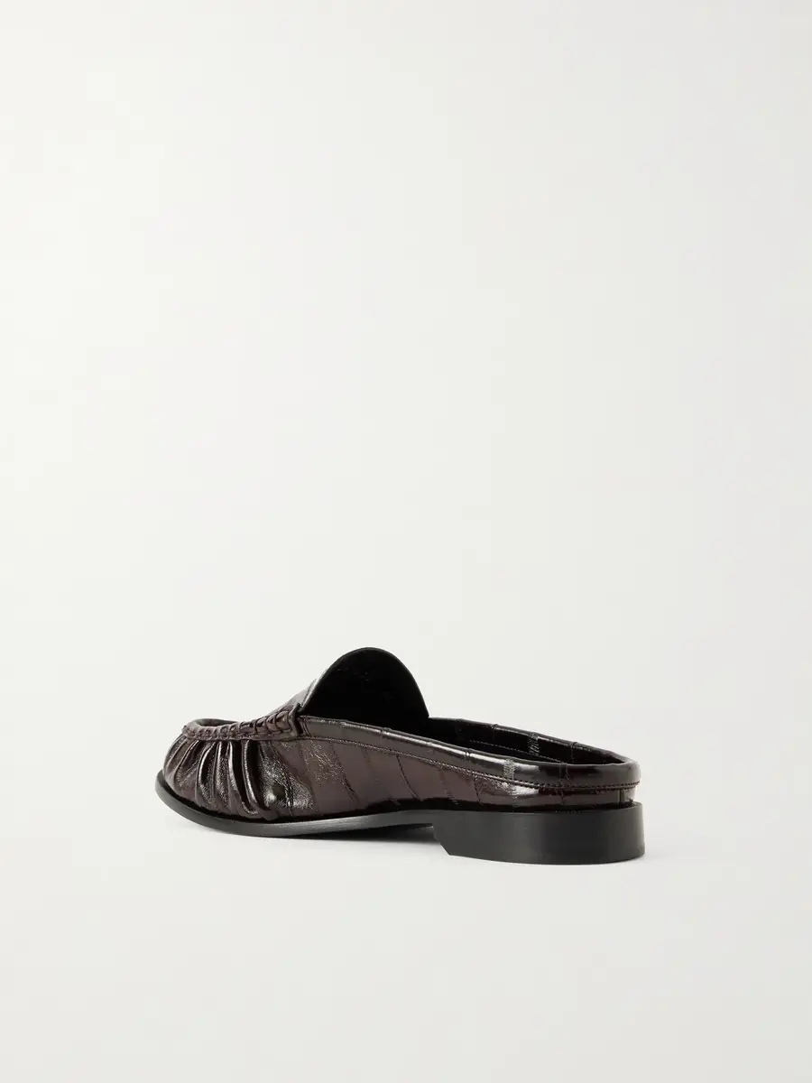 Saint Laurent Le Loafer Logo-Embellished Eel Mules - Men | Thumbnail 4 Saint Laurent Le Loafer Logo-Embellished Eel Mules - Men | Thumbnail 4