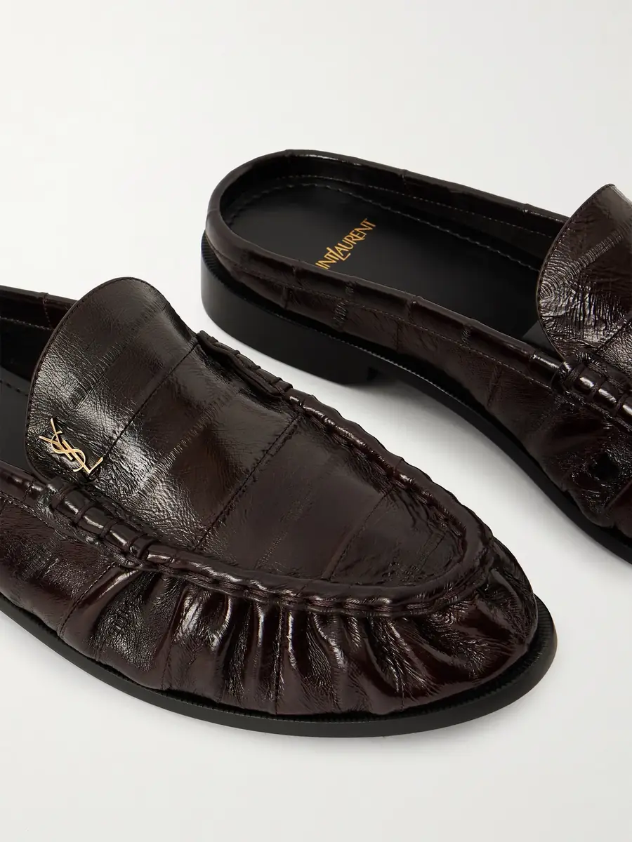 Saint Laurent Le Loafer Logo-Embellished Eel Mules - Men | Thumbnail 5 Saint Laurent Le Loafer Logo-Embellished Eel Mules - Men | Thumbnail 5