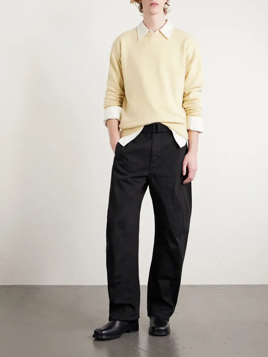 Lemaire Twisted Barrel-Leg Belted Jeans - Men | Thumbnail 2