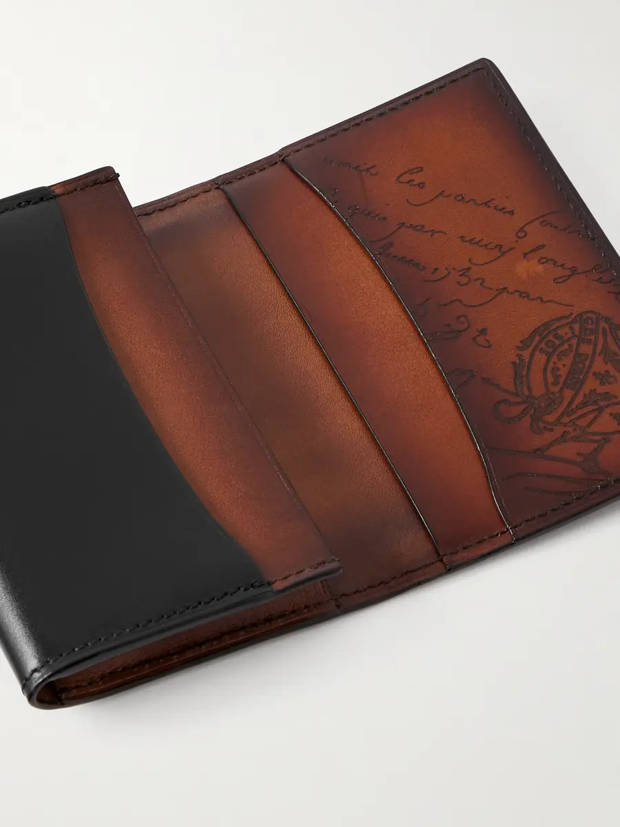 Berluti Imbuia Neo Scritto Leather Bifold Cardholder - Men | Thumbnail 4 Berluti Imbuia Neo Scritto Leather Bifold Cardholder - Men | Thumbnail 4