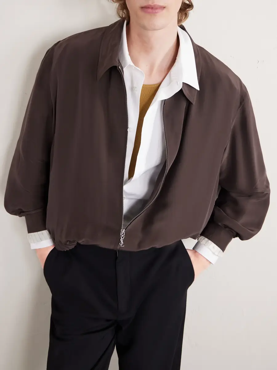 Saint Laurent Logo-Embroidered Cotton-Blend Poplin Shirt - Men | Thumbnail 5 Saint Laurent Logo-Embroidered Cotton-Blend Poplin Shirt - Men | Thumbnail 5