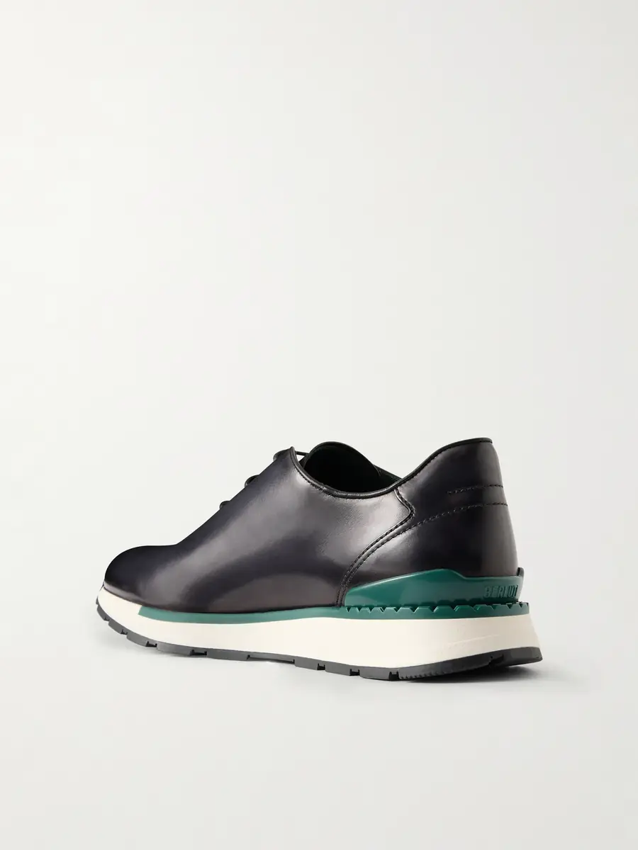 Berluti Fast Track Full-Grain Venezia Softy Leather Sneakers - Men | Thumbnail 4