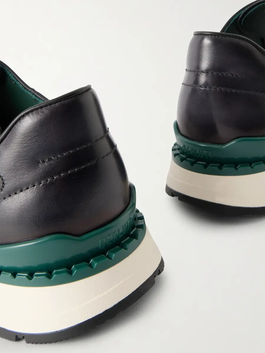 Berluti Fast Track Full-Grain Venezia Softy Leather Sneakers - Men | Thumbnail 5