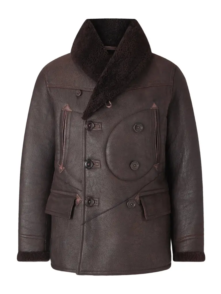 RRL Slim-Fit Double-Breasted Shearling Coat - Men | Image 1 RRL Slim-Fit Double-Breasted Shearling Coat - Men | Image 1