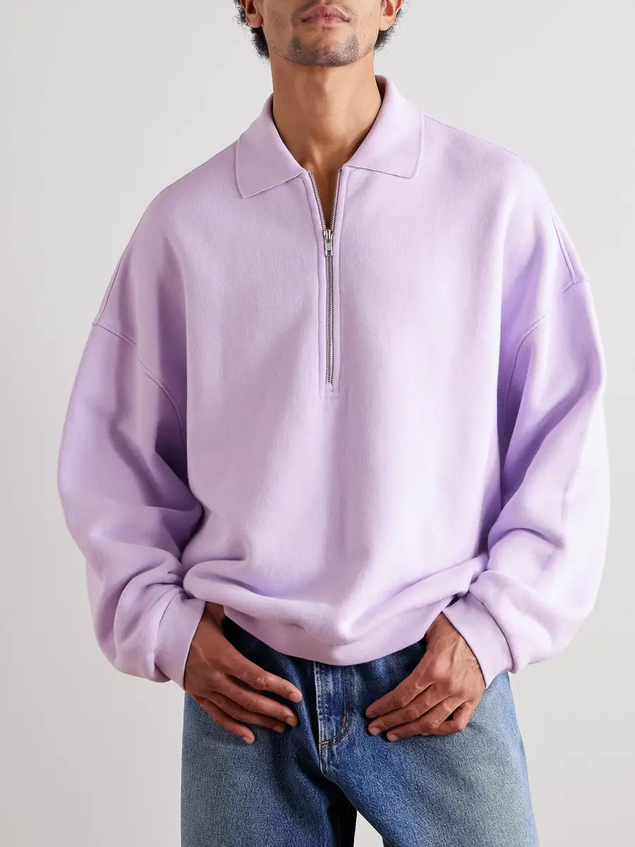 AGOLDE Pace Half-Zip Cotton-Jersey Sweatshirt - Men | Thumbnail 3 AGOLDE Pace Half-Zip Cotton-Jersey Sweatshirt - Men | Thumbnail 3