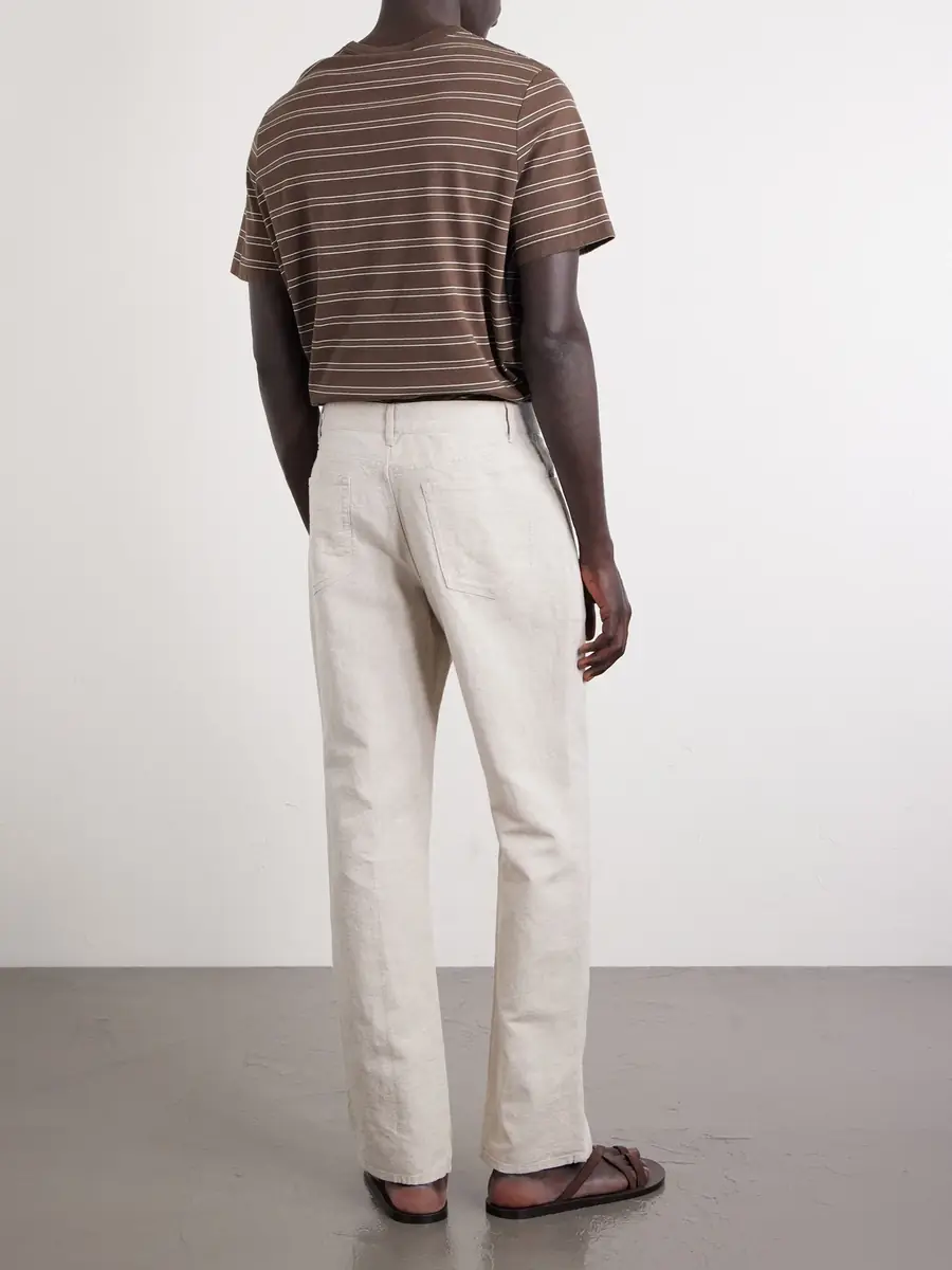 MR P. Edward Straight-Leg Linen and Cotton-Blend Trousers - Men | Thumbnail 4