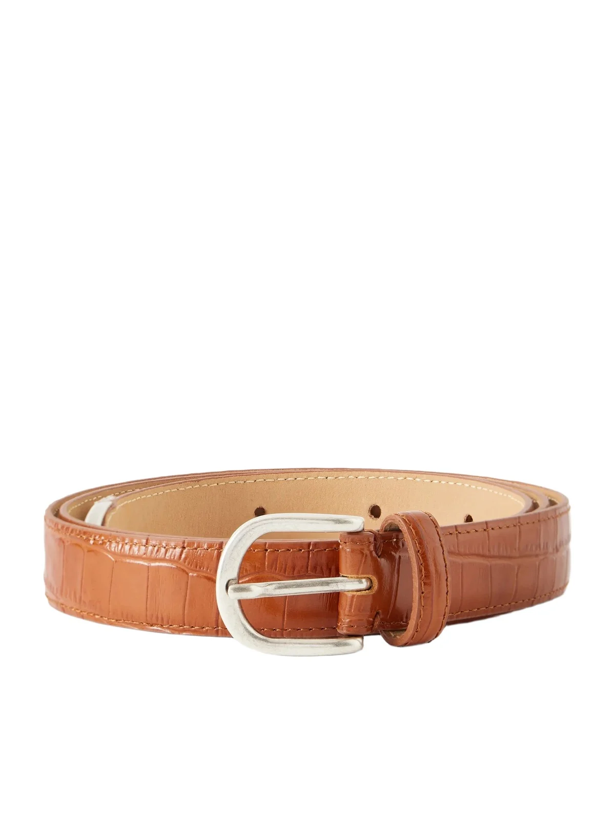 Occasion 2cm Croc-Effect Leather Belt - Men