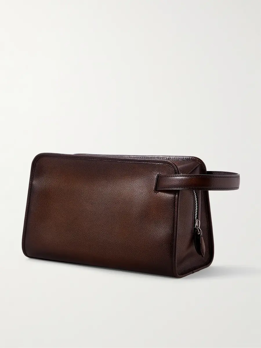 Berluti Morning Debossed Full-Grain Venezia Leather Wash Bag - Men | Thumbnail 2