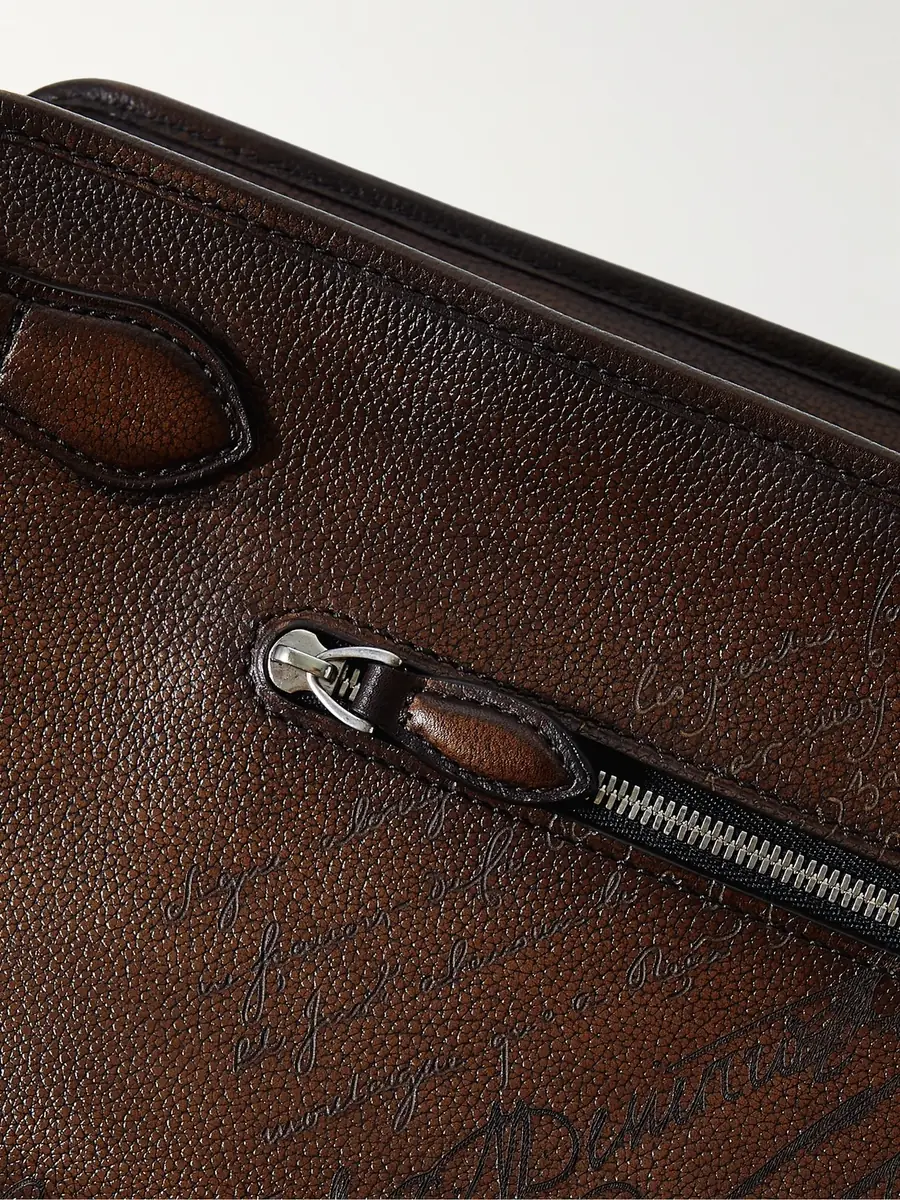 Berluti Morning Debossed Full-Grain Venezia Leather Wash Bag - Men | Thumbnail 3