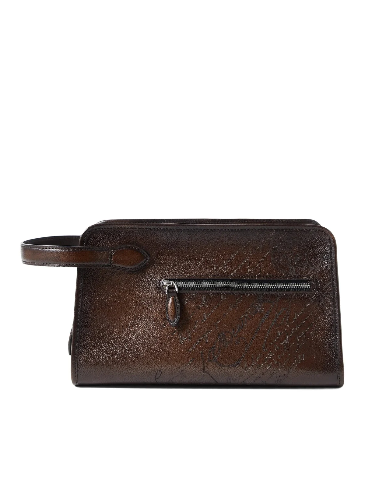 Morning Debossed Full-Grain Venezia Leather Wash Bag - Men Morning Debossed Full-Grain Venezia Leather Wash Bag - Men