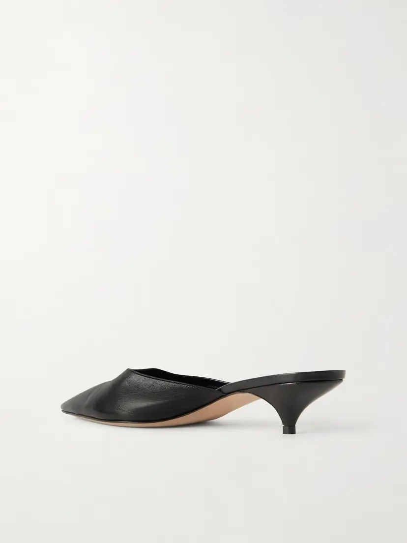 The Row Lisa Polished Leather Mules | Thumbnail 3