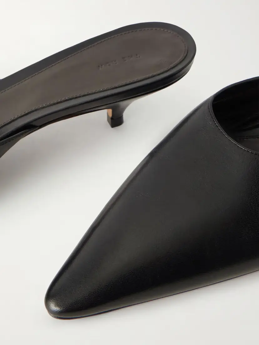 The Row Lisa Polished Leather Mules | Thumbnail 5
