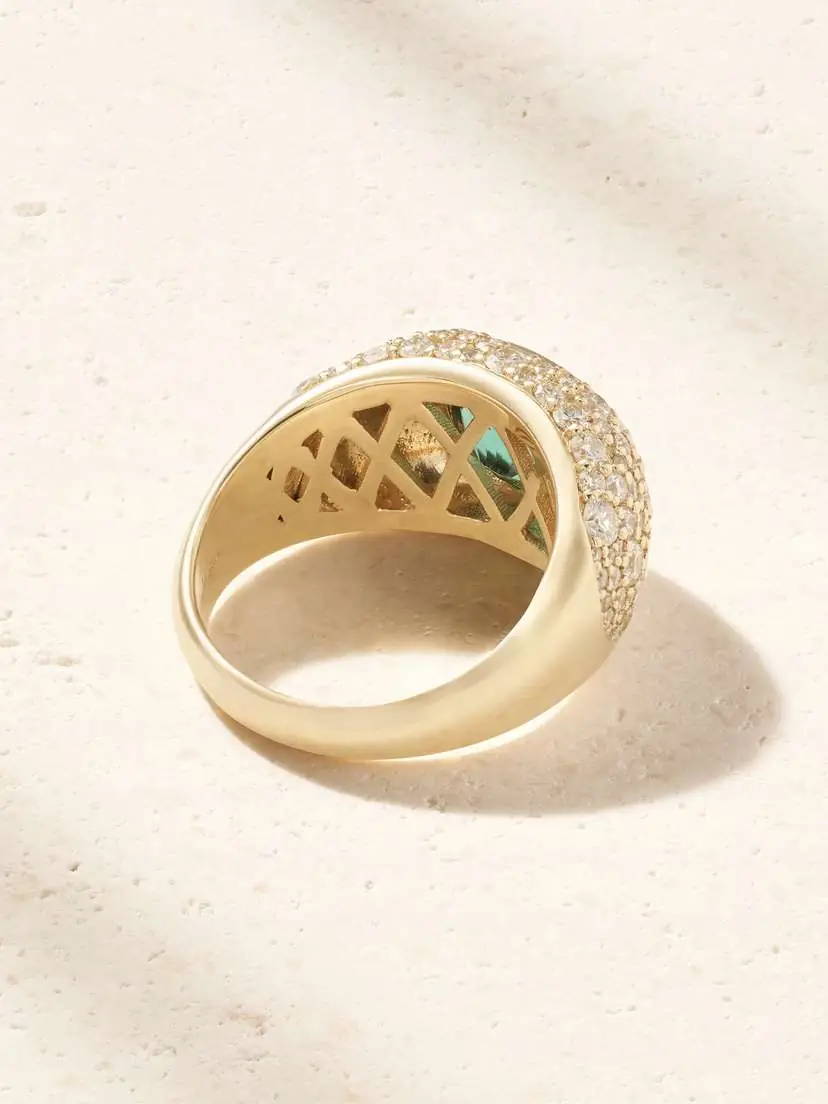 Marlo Laz La Salina 14-karat Gold, Indicolite And Diamond Ring - Blue | Thumbnail 3 Marlo Laz La Salina 14-karat Gold, Indicolite And Diamond Ring - Blue | Thumbnail 3