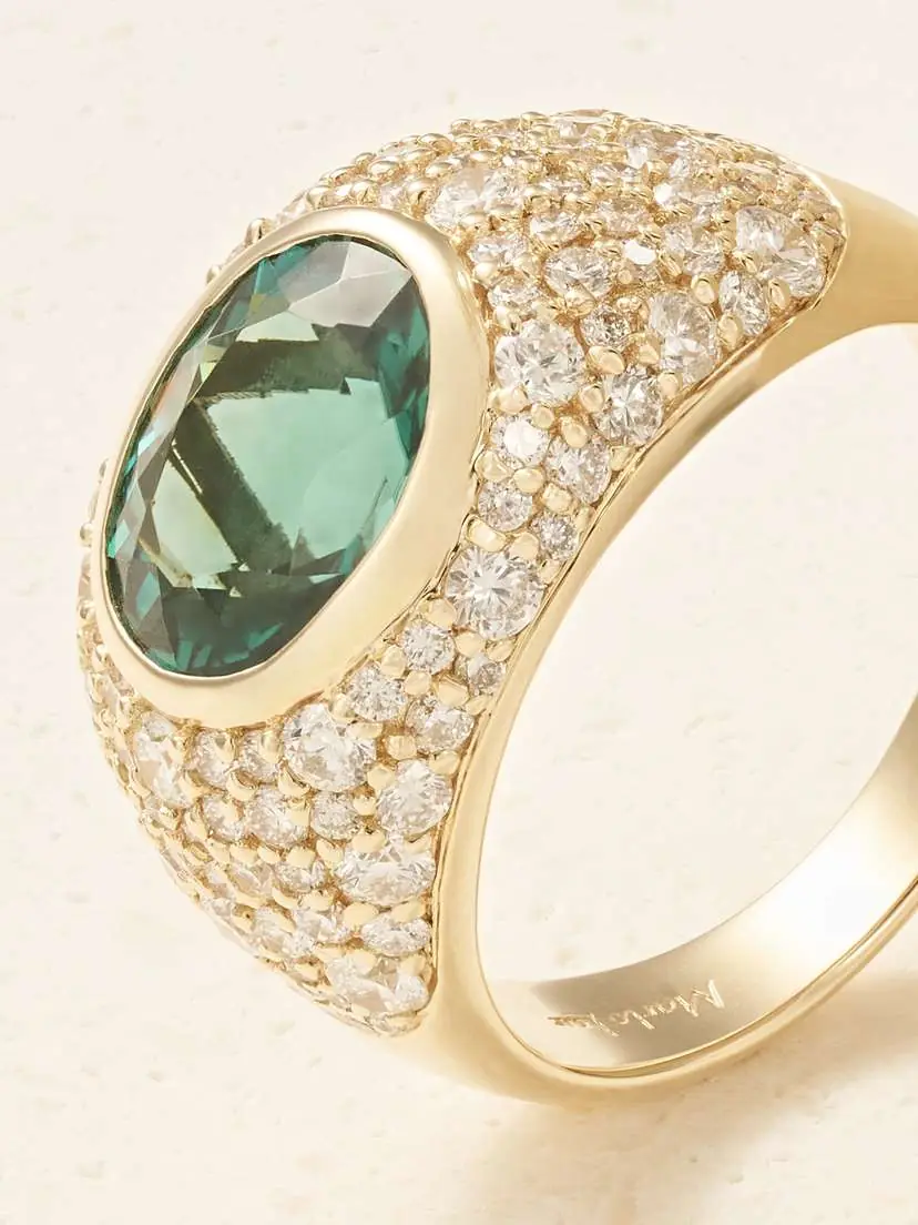 Marlo Laz La Salina 14-karat Gold, Indicolite And Diamond Ring - Blue | Thumbnail 4 Marlo Laz La Salina 14-karat Gold, Indicolite And Diamond Ring - Blue | Thumbnail 4