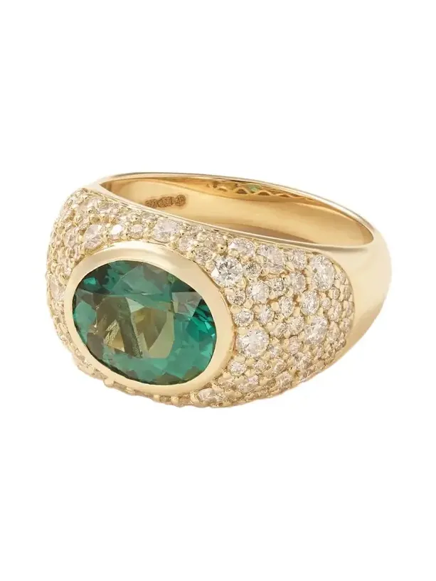 La Salina 14-karat Gold, Indicolite And Diamond Ring - Blue La Salina 14-karat Gold, Indicolite And Diamond Ring - Blue