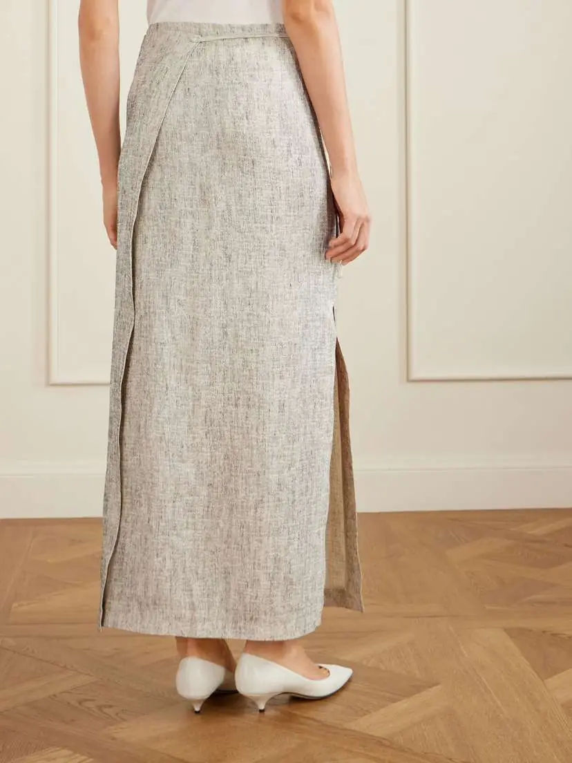 The Row Blum Linen And Silk-blend Gauze Midi Skirt | Thumbnail 4 The Row Blum Linen And Silk-blend Gauze Midi Skirt | Thumbnail 4