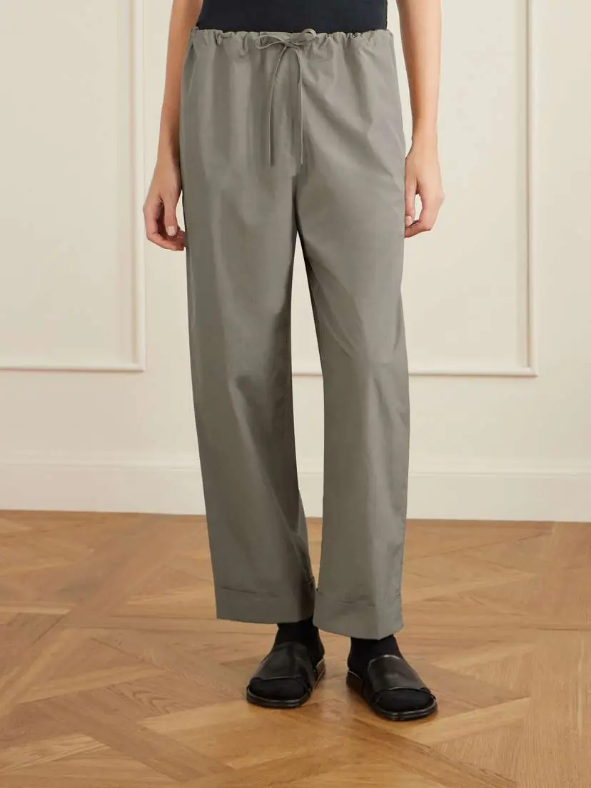 The Row Delano Cropped Cotton Wide-leg Pants | Thumbnail 3 The Row Delano Cropped Cotton Wide-leg Pants | Thumbnail 3