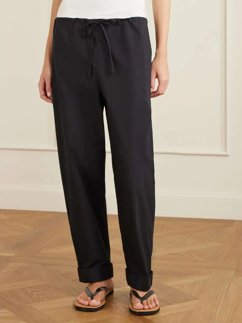 The Row Delano Cropped Cotton Wide-leg Pants | Thumbnail 3