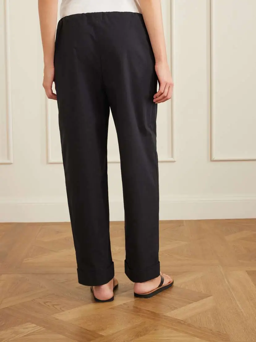 The Row Delano Cropped Cotton Wide-leg Pants | Thumbnail 4