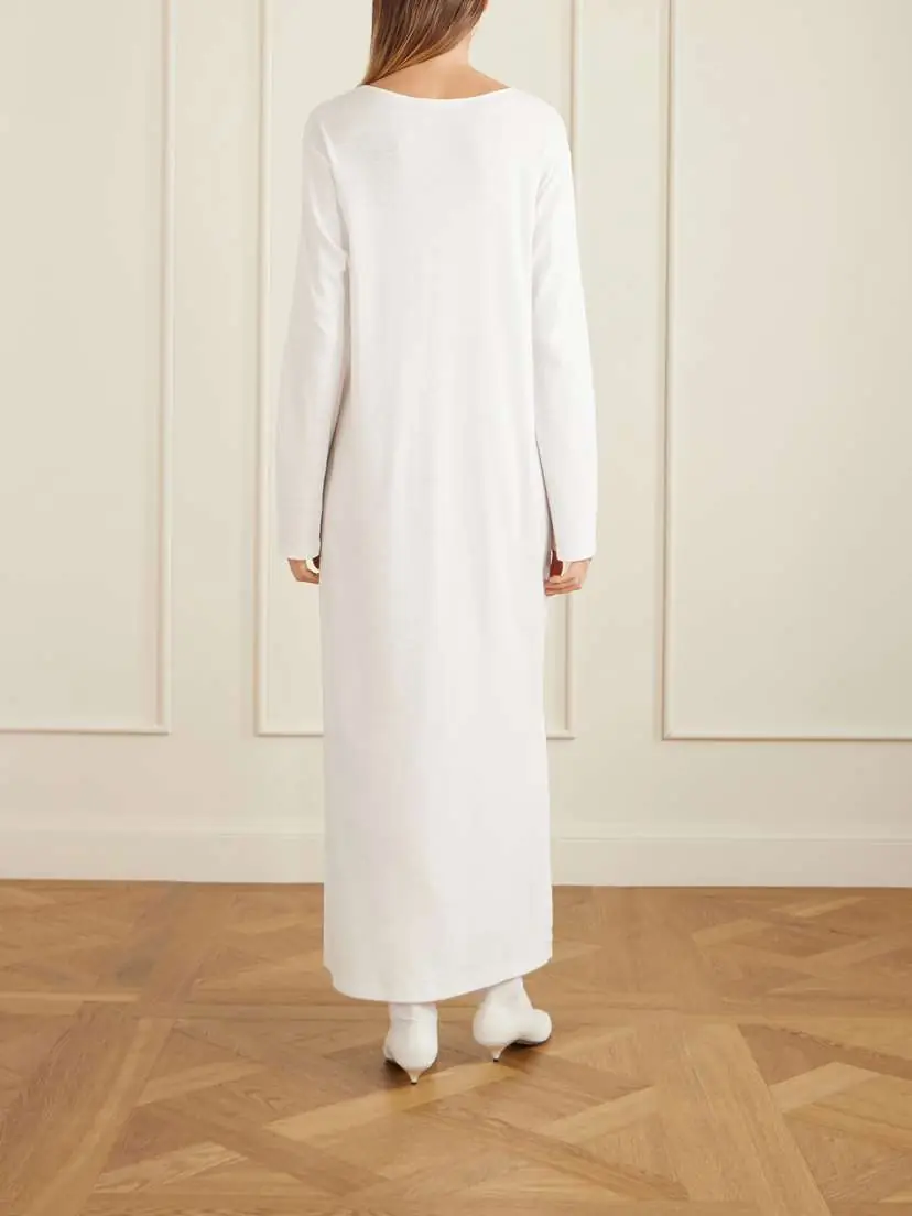 The Row Latoya Cotton Midi Dress | Thumbnail 4