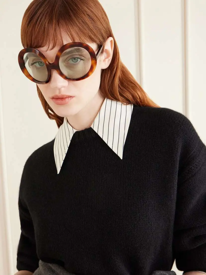 CELINE Eyewear Round-frame Tortoiseshell Acetate Sunglasses | Thumbnail 2 CELINE Eyewear Round-frame Tortoiseshell Acetate Sunglasses | Thumbnail 2