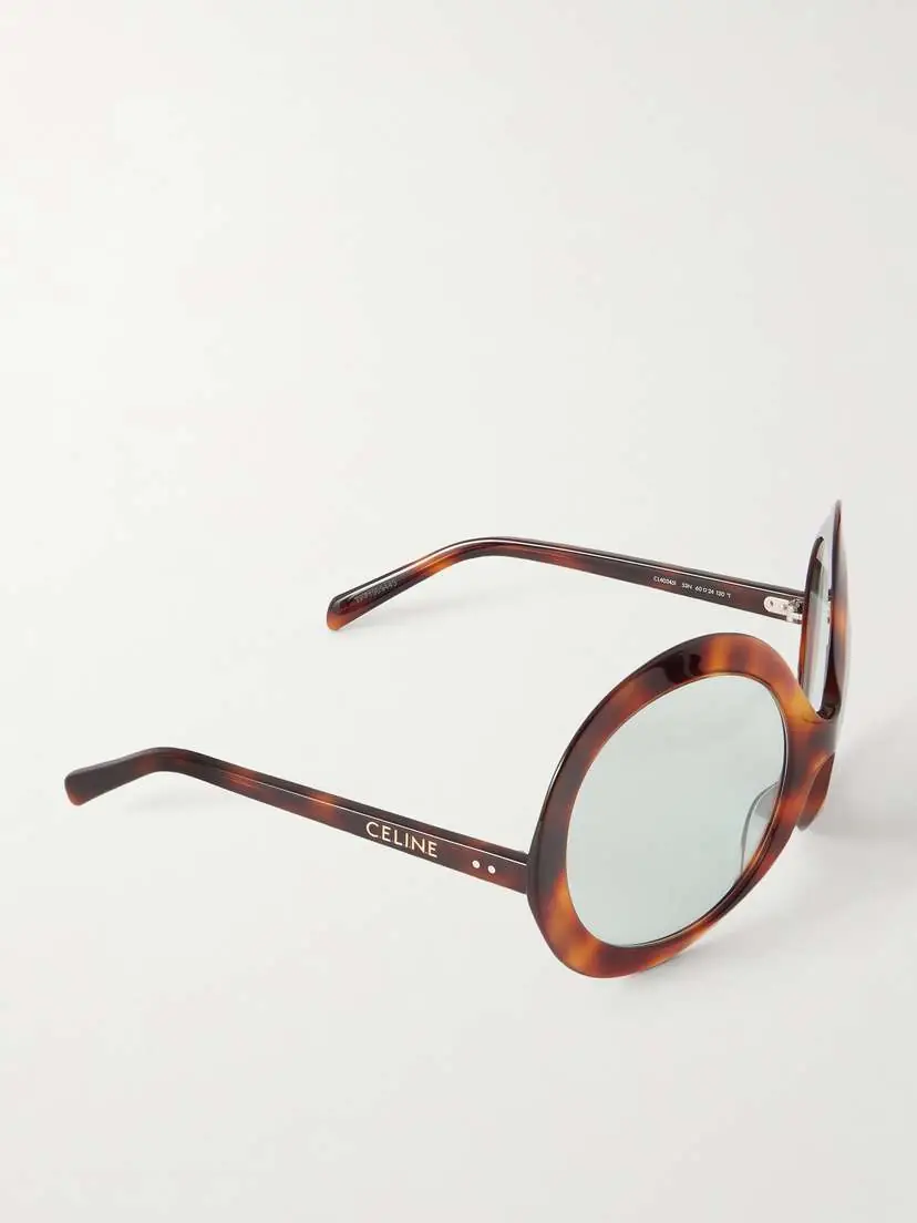 CELINE Eyewear Round-frame Tortoiseshell Acetate Sunglasses | Thumbnail 3 CELINE Eyewear Round-frame Tortoiseshell Acetate Sunglasses | Thumbnail 3