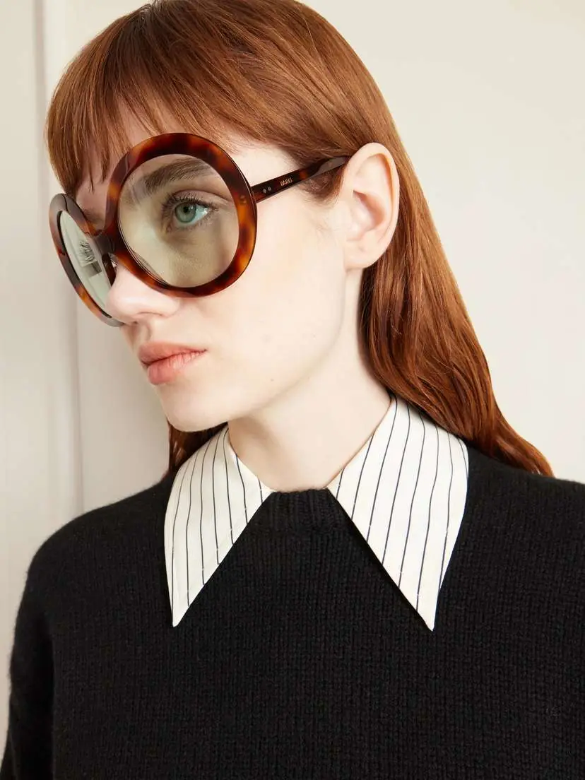 CELINE Eyewear Round-frame Tortoiseshell Acetate Sunglasses | Thumbnail 5 CELINE Eyewear Round-frame Tortoiseshell Acetate Sunglasses | Thumbnail 5