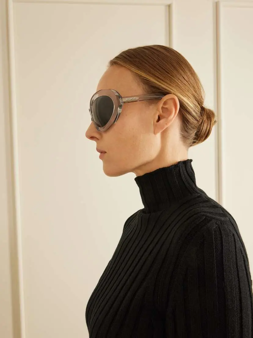 Alaïa Round-frame Acetate Sunglasses | Thumbnail 4 Alaïa Round-frame Acetate Sunglasses | Thumbnail 4