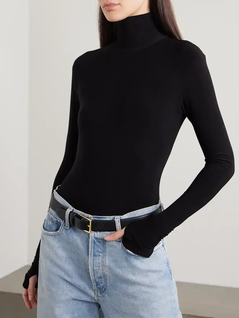 Norma Kamali Stretch-jersey Turtleneck Bodysuit | Thumbnail 3 Norma Kamali Stretch-jersey Turtleneck Bodysuit | Thumbnail 3