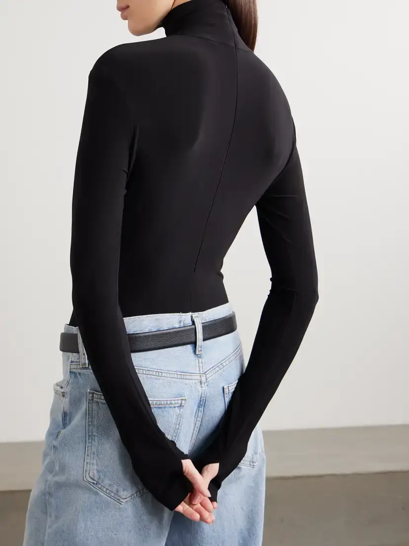 Norma Kamali Stretch-jersey Turtleneck Bodysuit | Thumbnail 4 Norma Kamali Stretch-jersey Turtleneck Bodysuit | Thumbnail 4