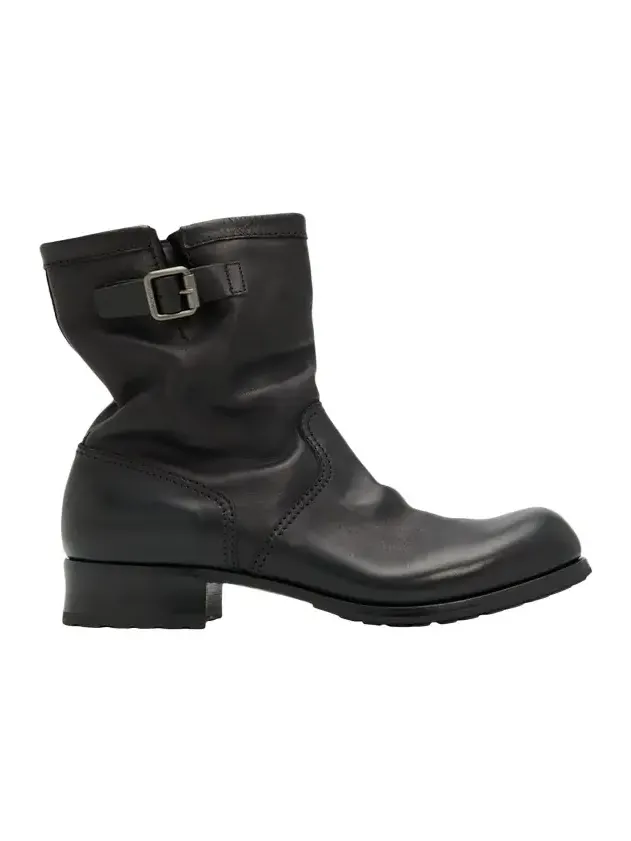 Prada Men's Leather Mid-Calf Boots
