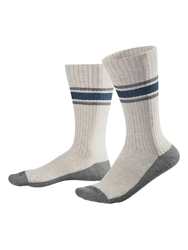 Men's College Stripe Cotton Blend Crew Socks Men's College Stripe Cotton Blend Crew Socks