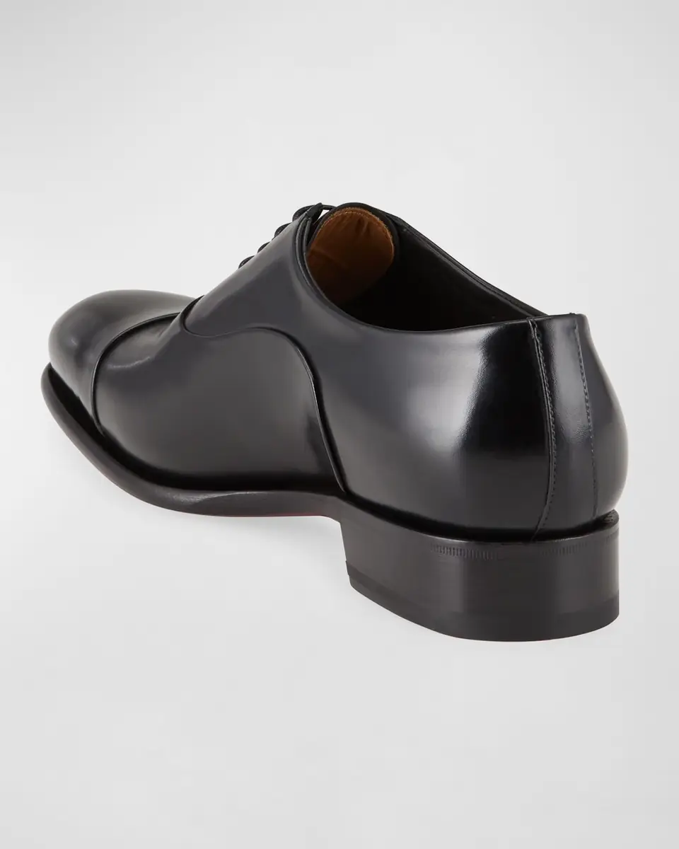 Santoni Men's Isaac Cap-Toe Leather Oxford Shoes | Thumbnail 3