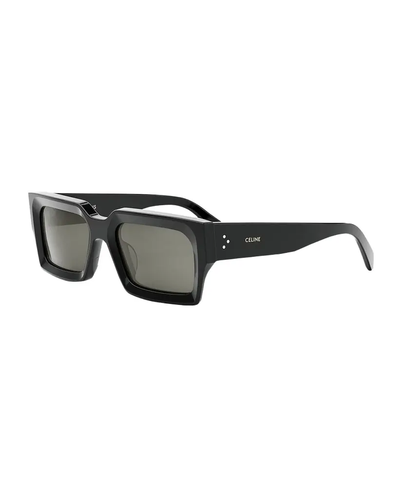 Celine Bold 3 Dots Beveled Acetate Rectangle Sunglasses | Image 1 Celine Bold 3 Dots Beveled Acetate Rectangle Sunglasses | Image 1
