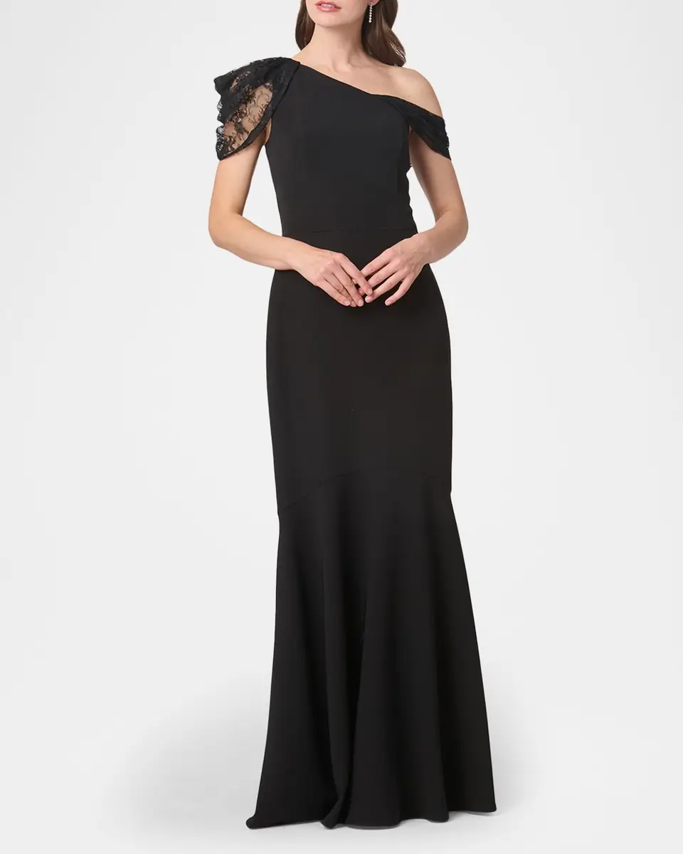 Shoshanna Tayla One-Shoulder Mermaid Gown | Thumbnail 2 Shoshanna Tayla One-Shoulder Mermaid Gown | Thumbnail 2