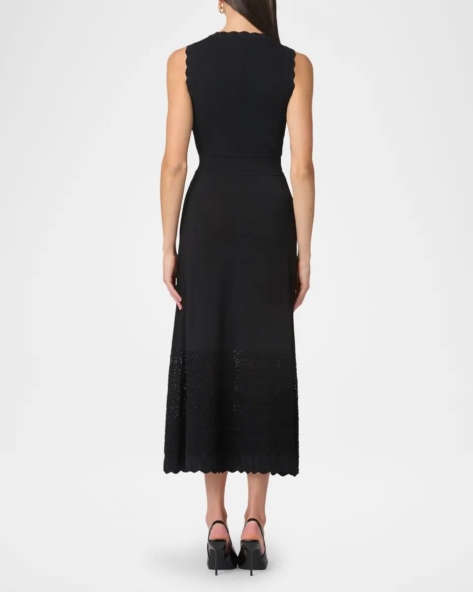 Shoshanna Brooke Sleeveless Scalloped Knit Midi Dress | Thumbnail 3 Shoshanna Brooke Sleeveless Scalloped Knit Midi Dress | Thumbnail 3