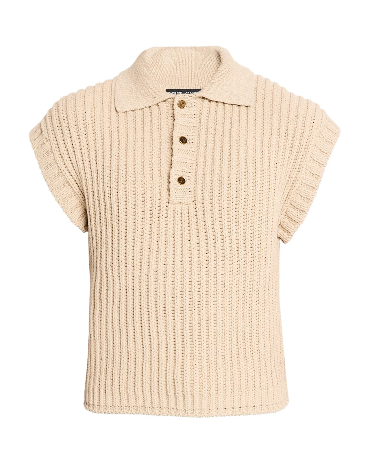 Dolce & Gabbana Men's Cotton Rib Half-Placket Sweater Vest