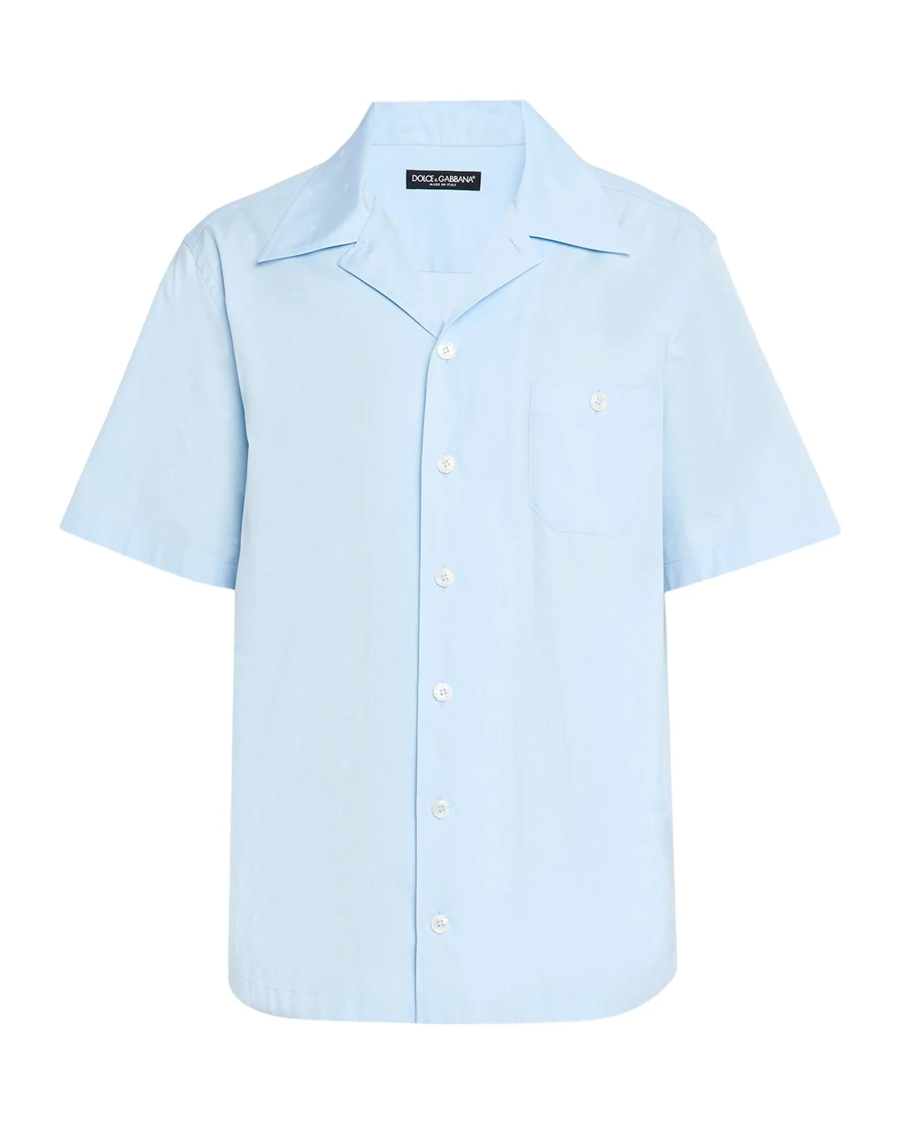 Men's Micro-Monogram Cotton Short-Sleeve Shirt